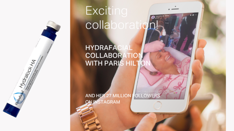 Hydrafacial Taps Paris Hilton for Hydrafacial Hydralock HA Booster Collaboration